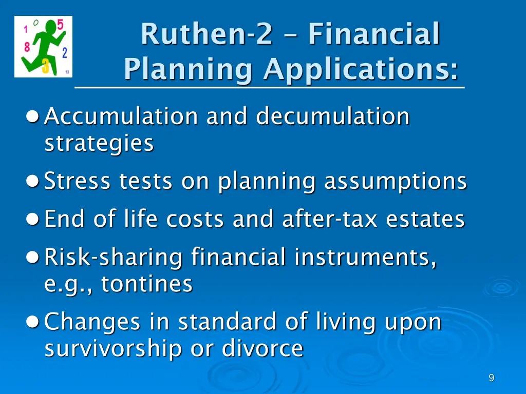ruthen 2 financial planning applications