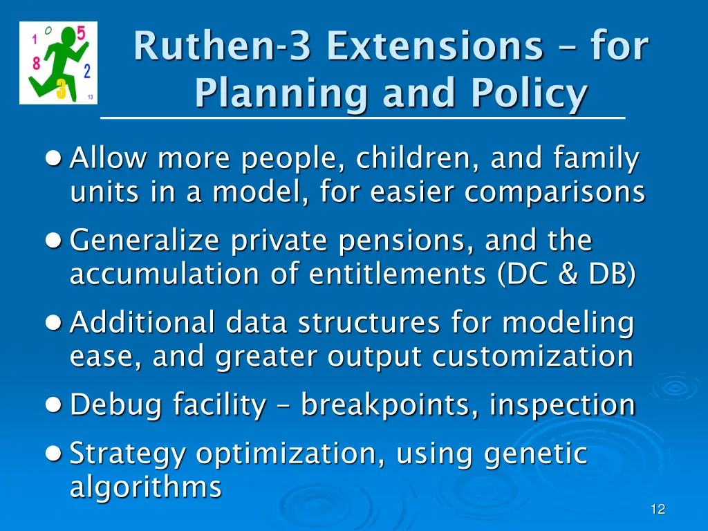ruthen 3 extensions for planning and policy