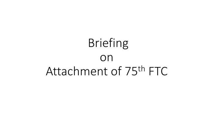 briefing on