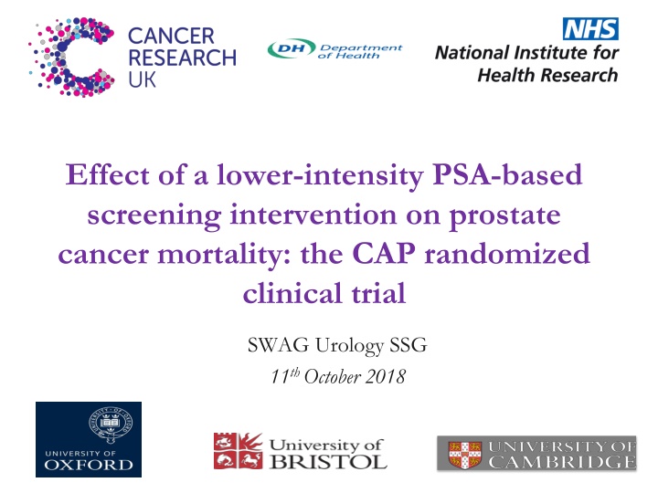 effect of a lower intensity psa based screening