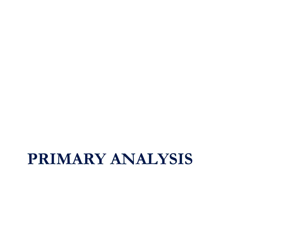 primary analysis