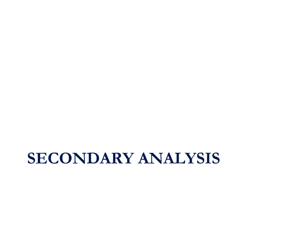 secondary analysis