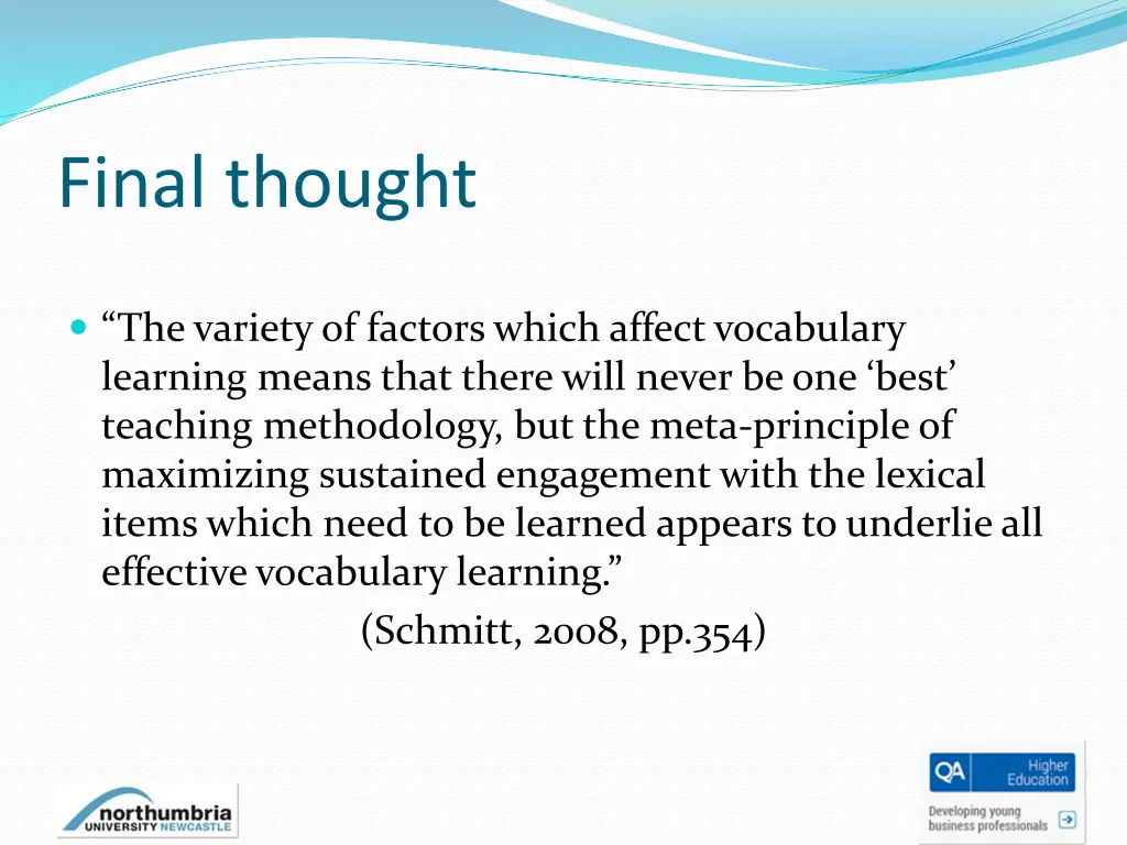 final thought