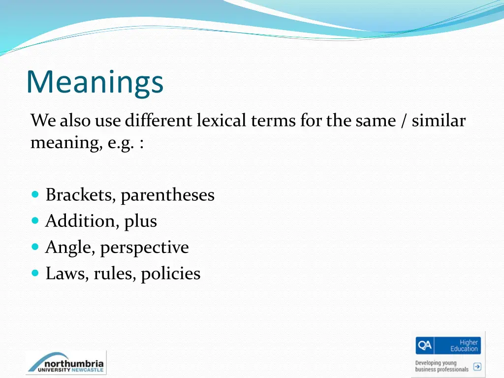 meanings