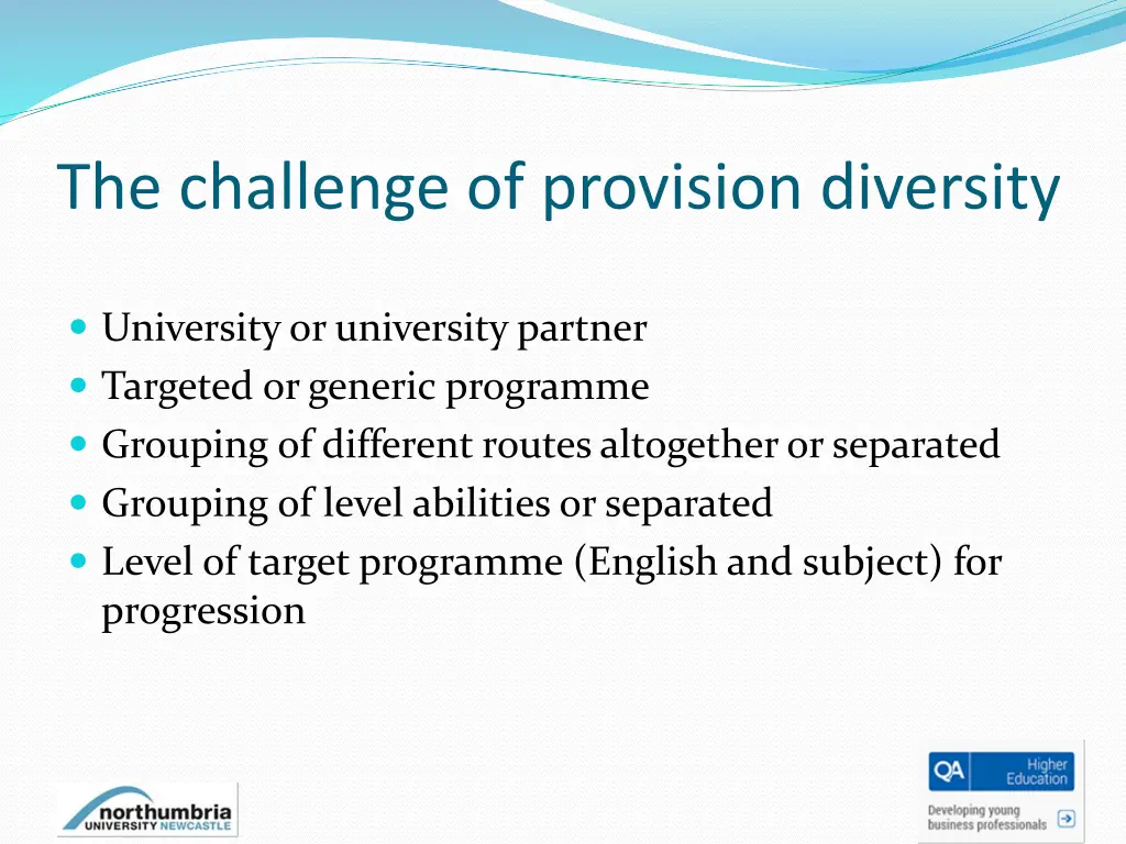 the challenge of provision diversity