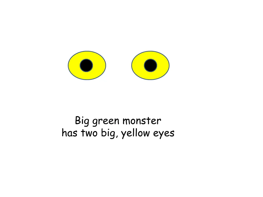 big green monster has two big yellow eyes