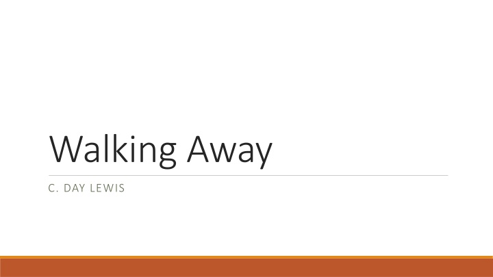 walking away