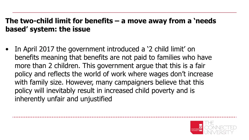 the two child limit for benefits a move away from
