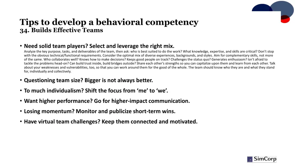 tips to develop a behavioral competency 34 builds
