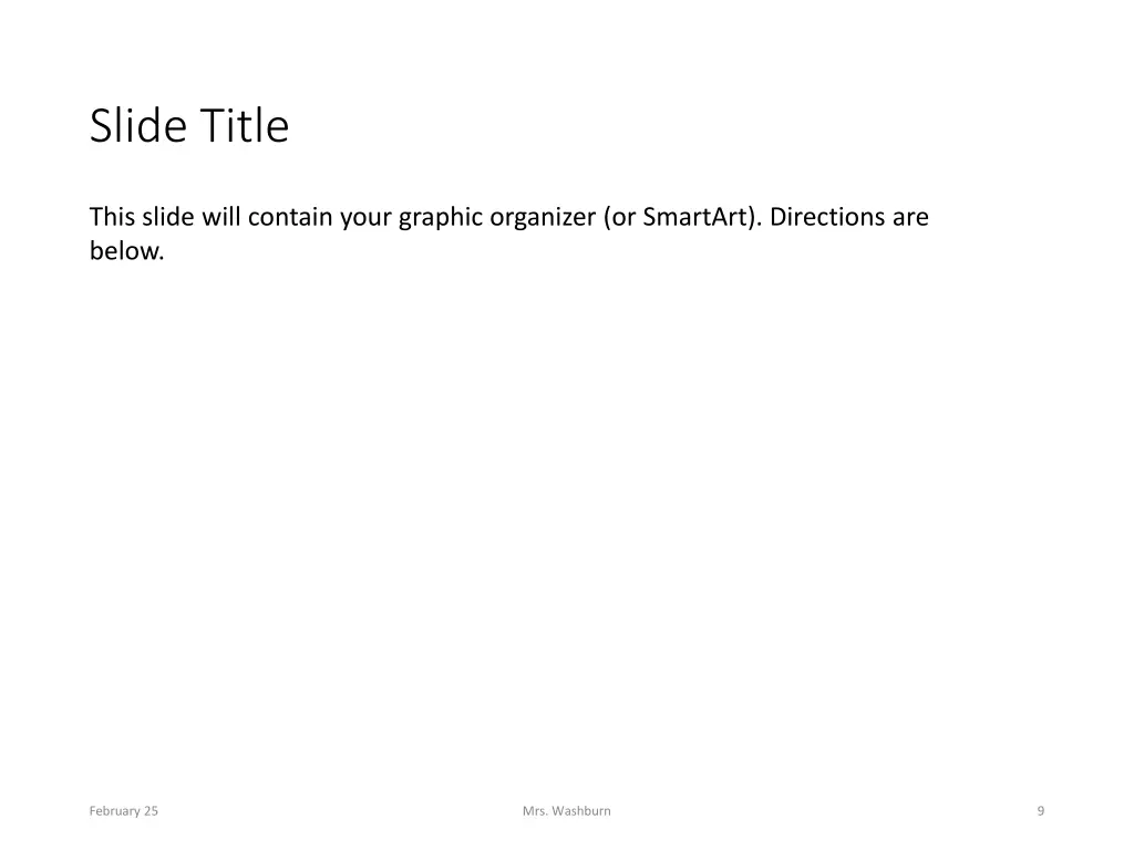 slide title