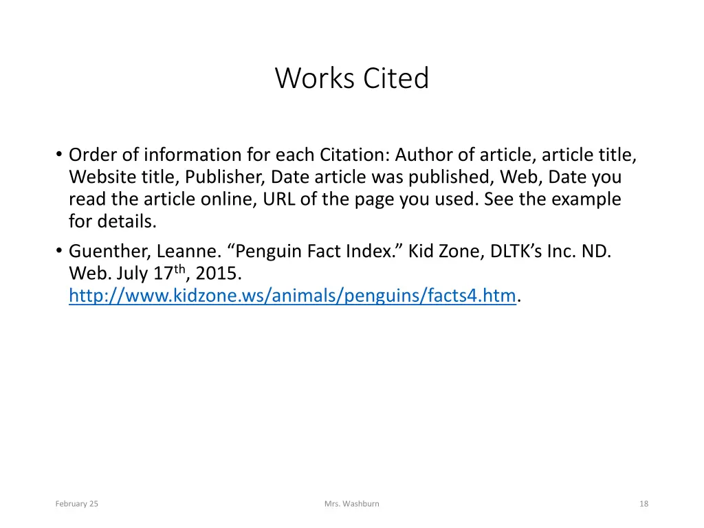 works cited