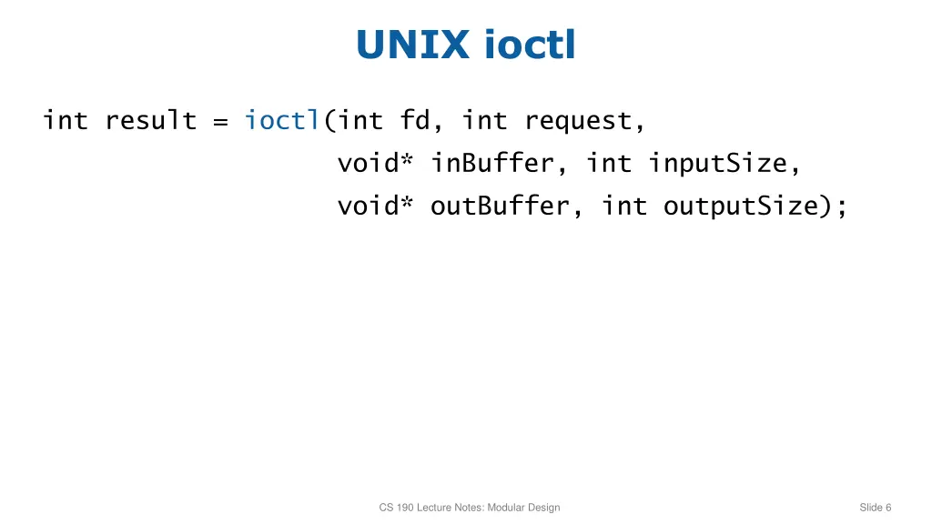 unix ioctl