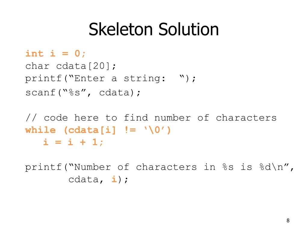 skeleton solution 1