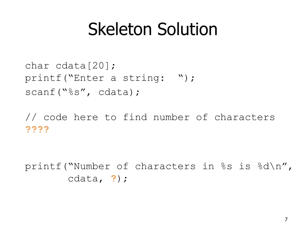 skeleton solution