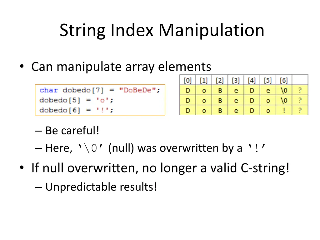 string index manipulation
