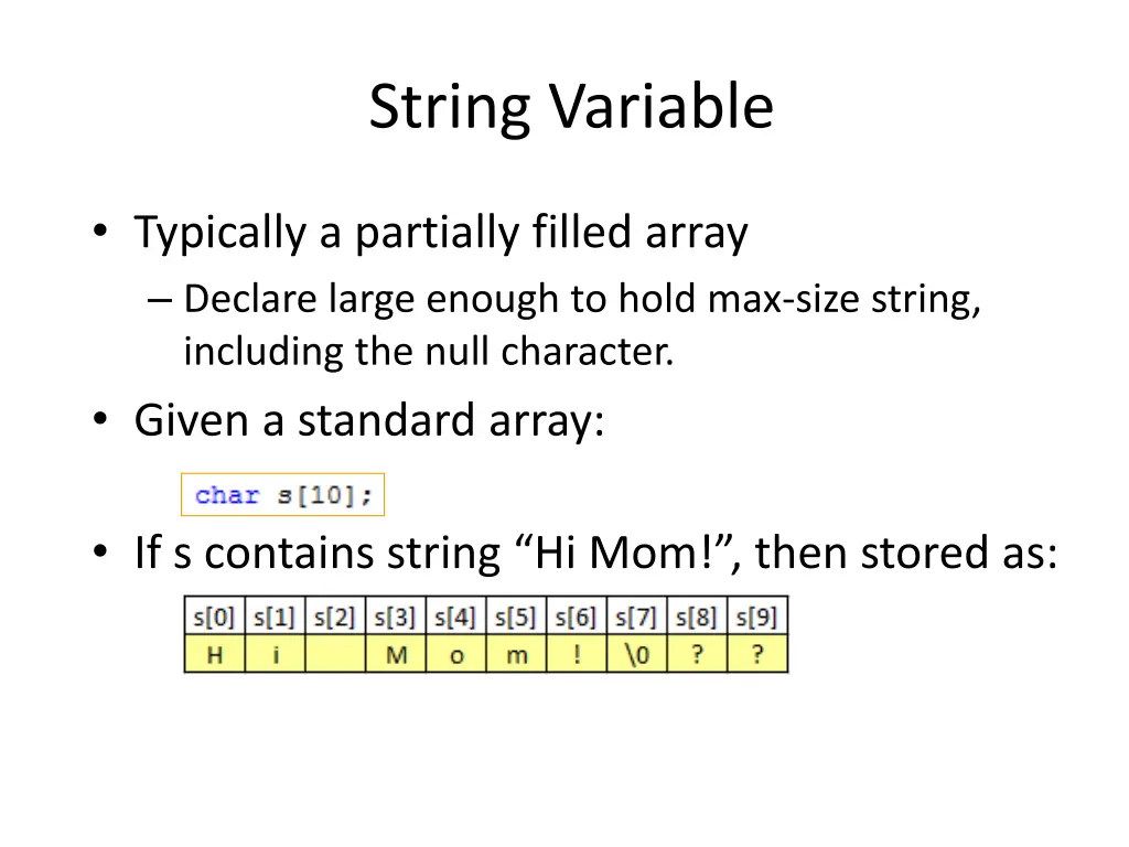 string variable
