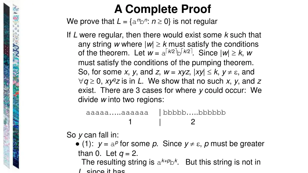 a complete proof we prove that