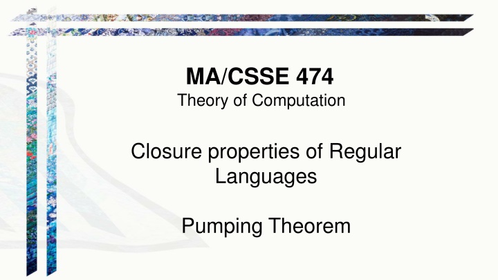 ma csse 474 theory of computation