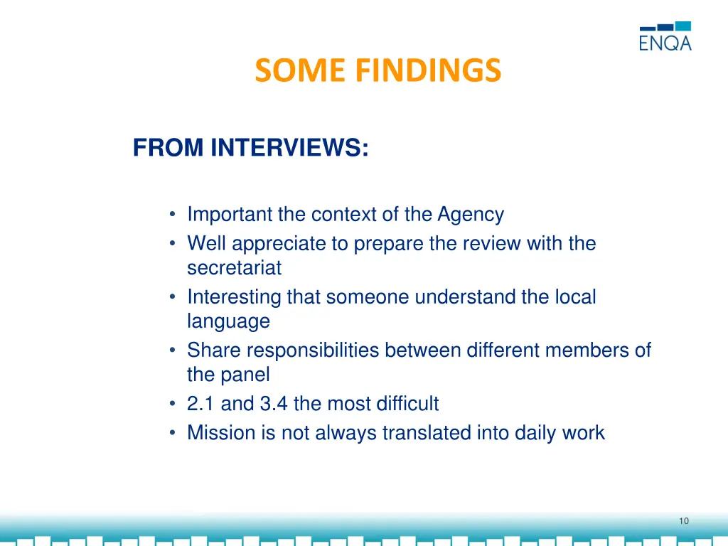 some findings 1