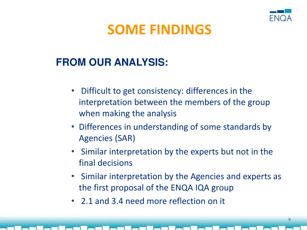 some findings