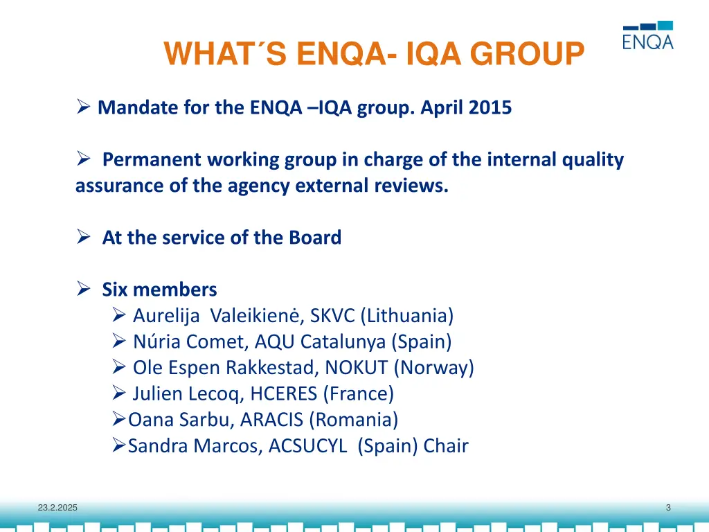 what s enqa iqa group