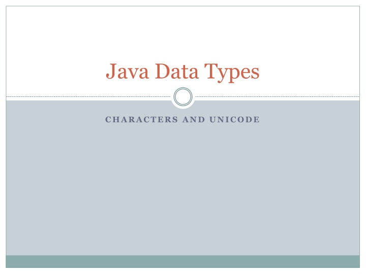 java data types