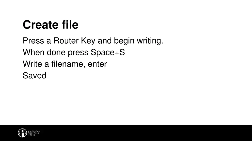 create file