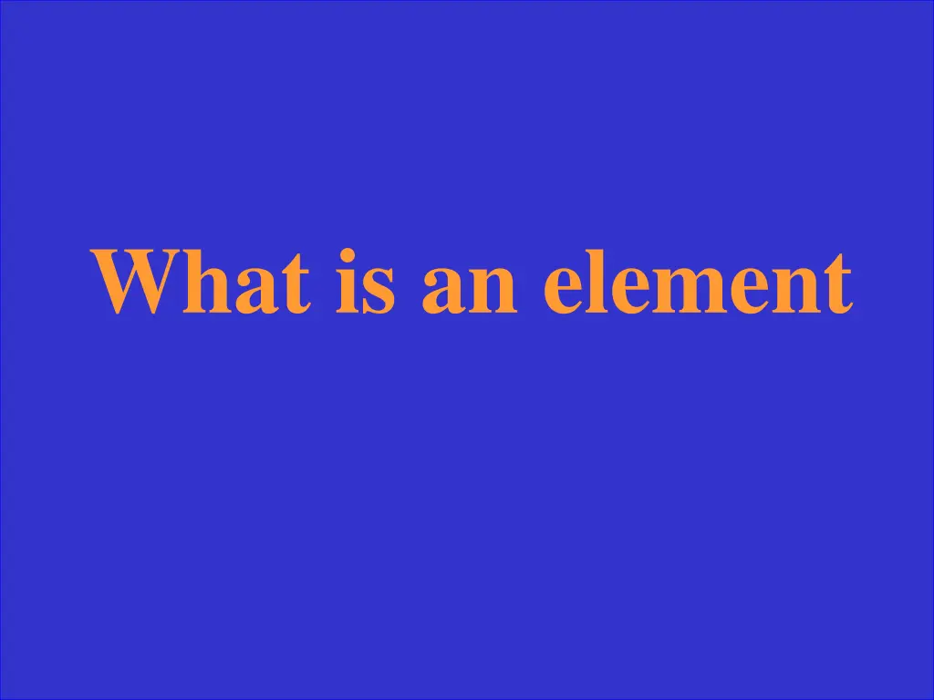 what is an element