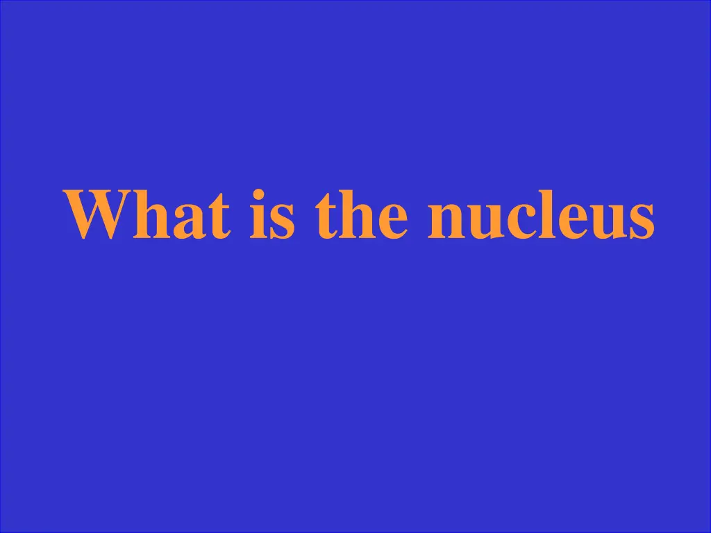 what is the nucleus