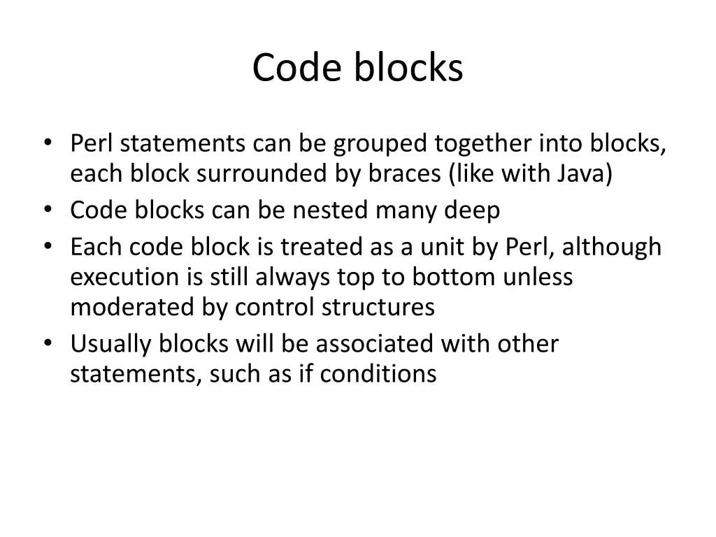 code blocks