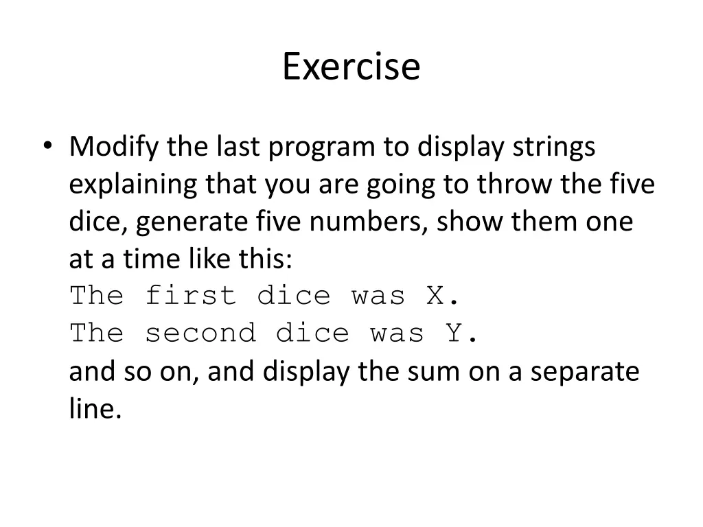 exercise 2