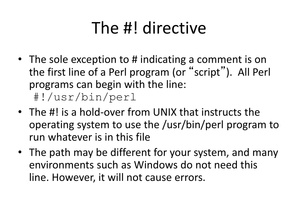 the directive