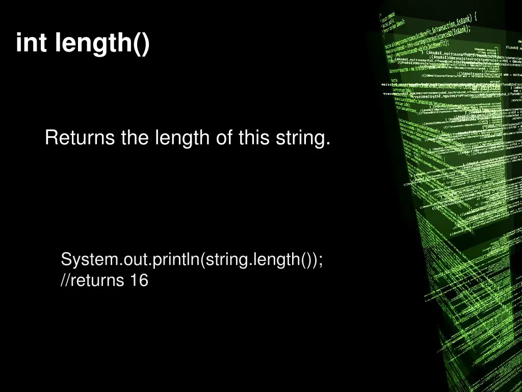 int length