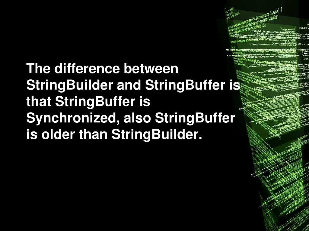 the difference between stringbuilder