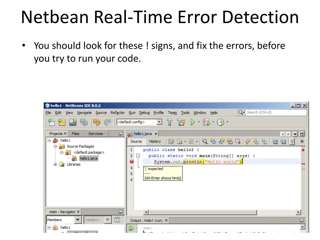 netbean real time error detection 2