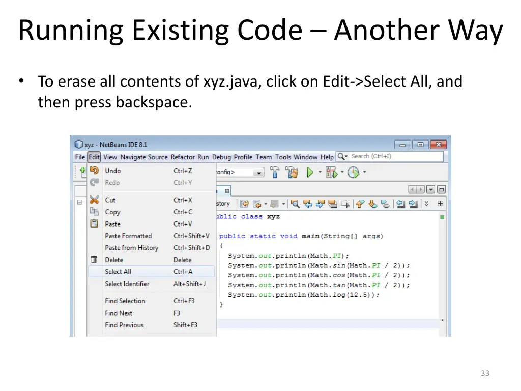 running existing code another way 3