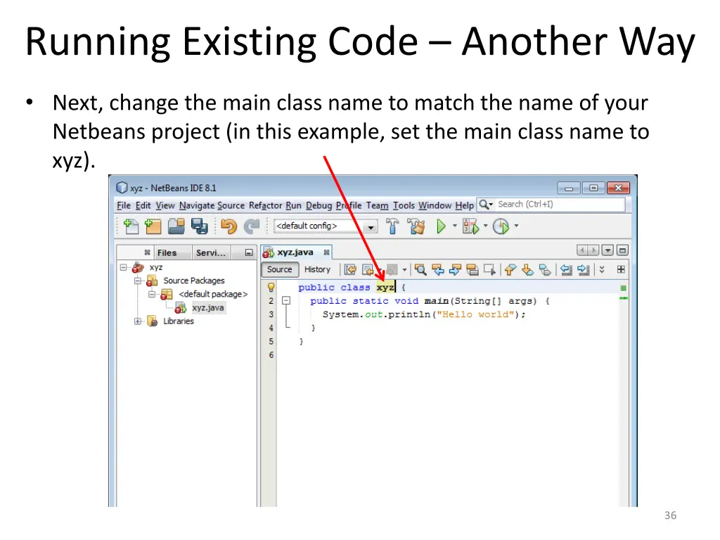 running existing code another way 6