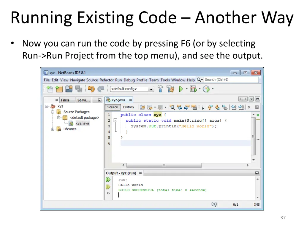 running existing code another way 7