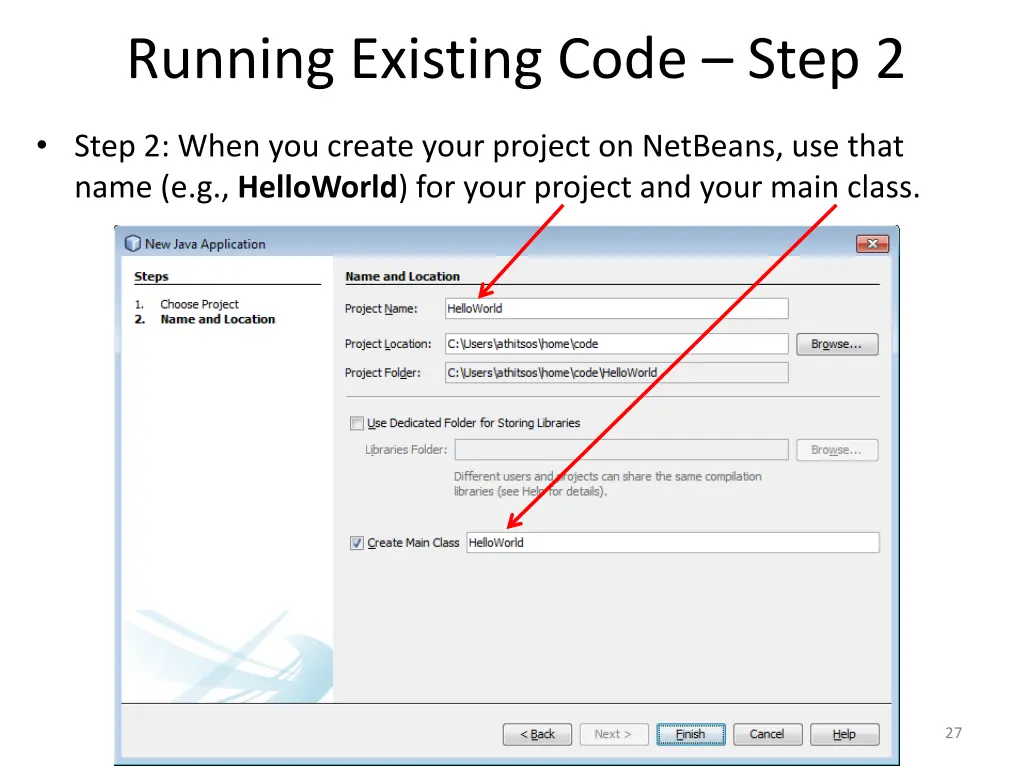 running existing code step 2
