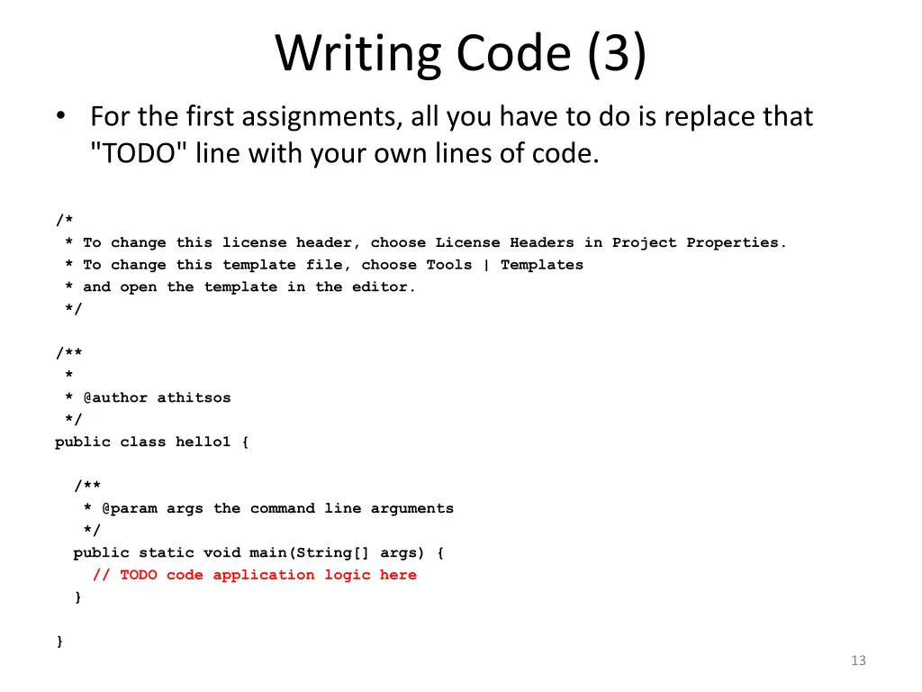 writing code 3