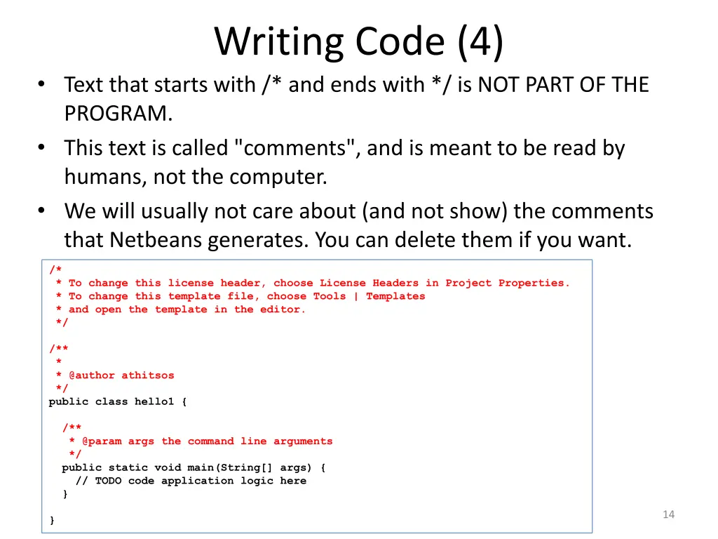 writing code 4
