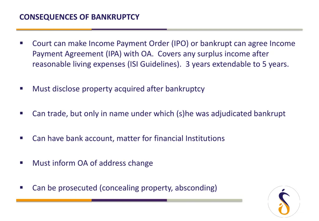 consequences of bankruptcy 1