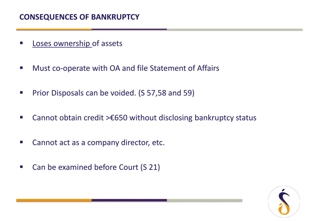 consequences of bankruptcy