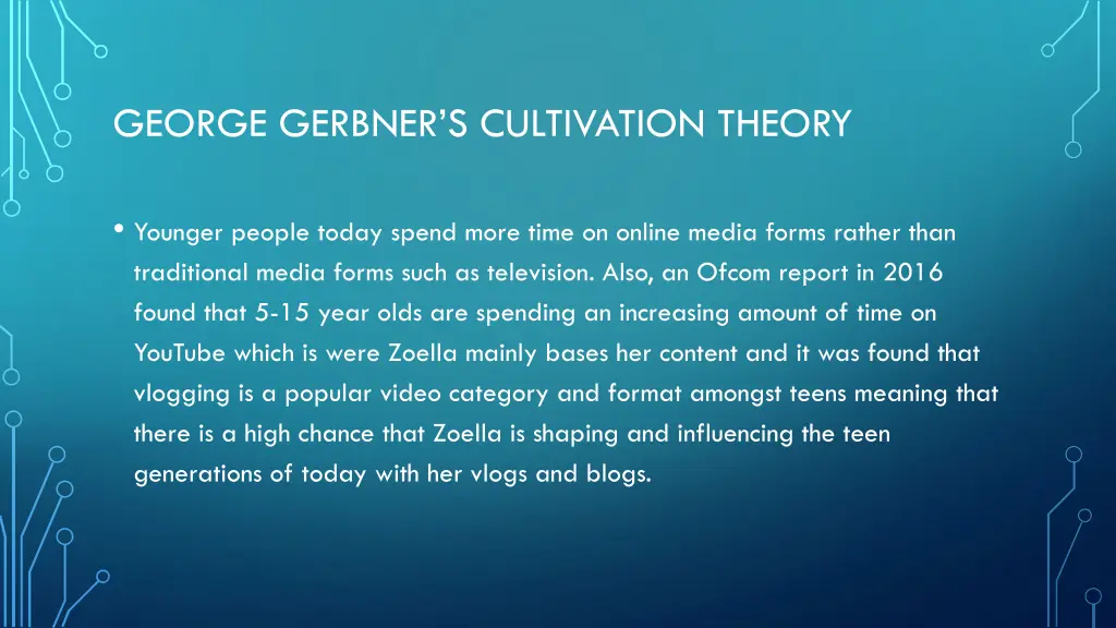 george gerbner s cultivation theory
