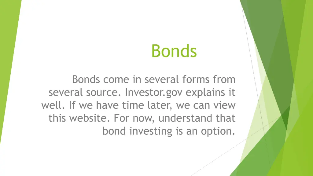 bonds