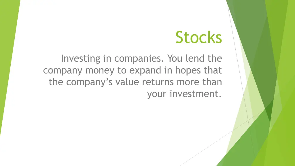 stocks