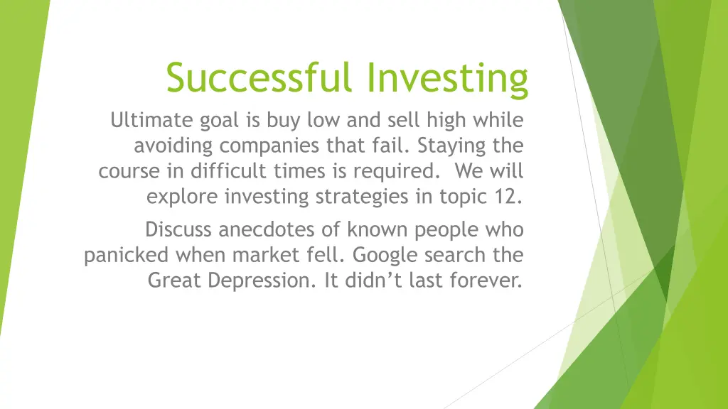 successful investing ultimate goal