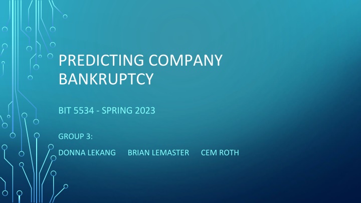 predicting company bankruptcy