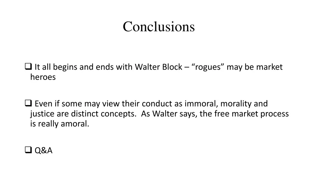conclusions
