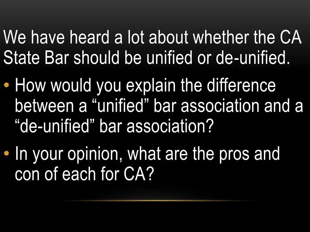 we have heard a lot about whether the ca state